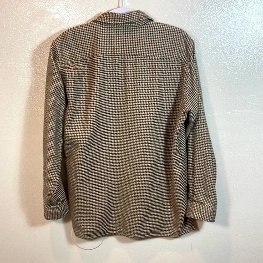 Polo Ralph Lauren Jameson Men's M Brown Houndstooth Long Sleeve Button Up Shirt